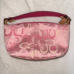 Coach Pink Shoulder Bag with Signature Monogram NEW without tags